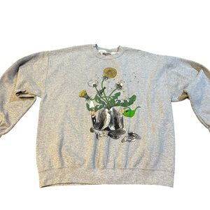 Curbside Clothing Octopus Sweatshirt Small unisex floral dandelion shovel man XL